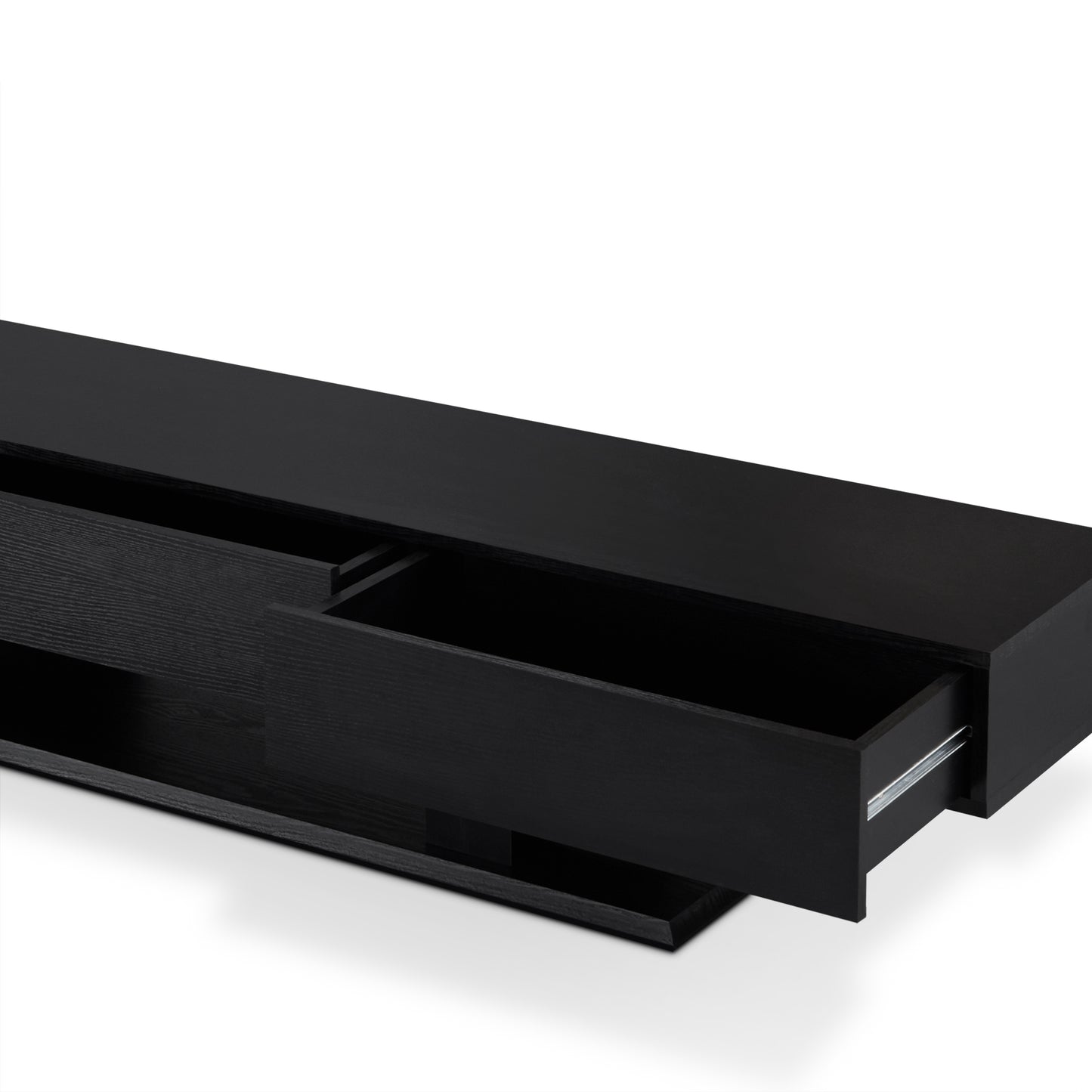 Follian Black Finish TV Stand FredCo