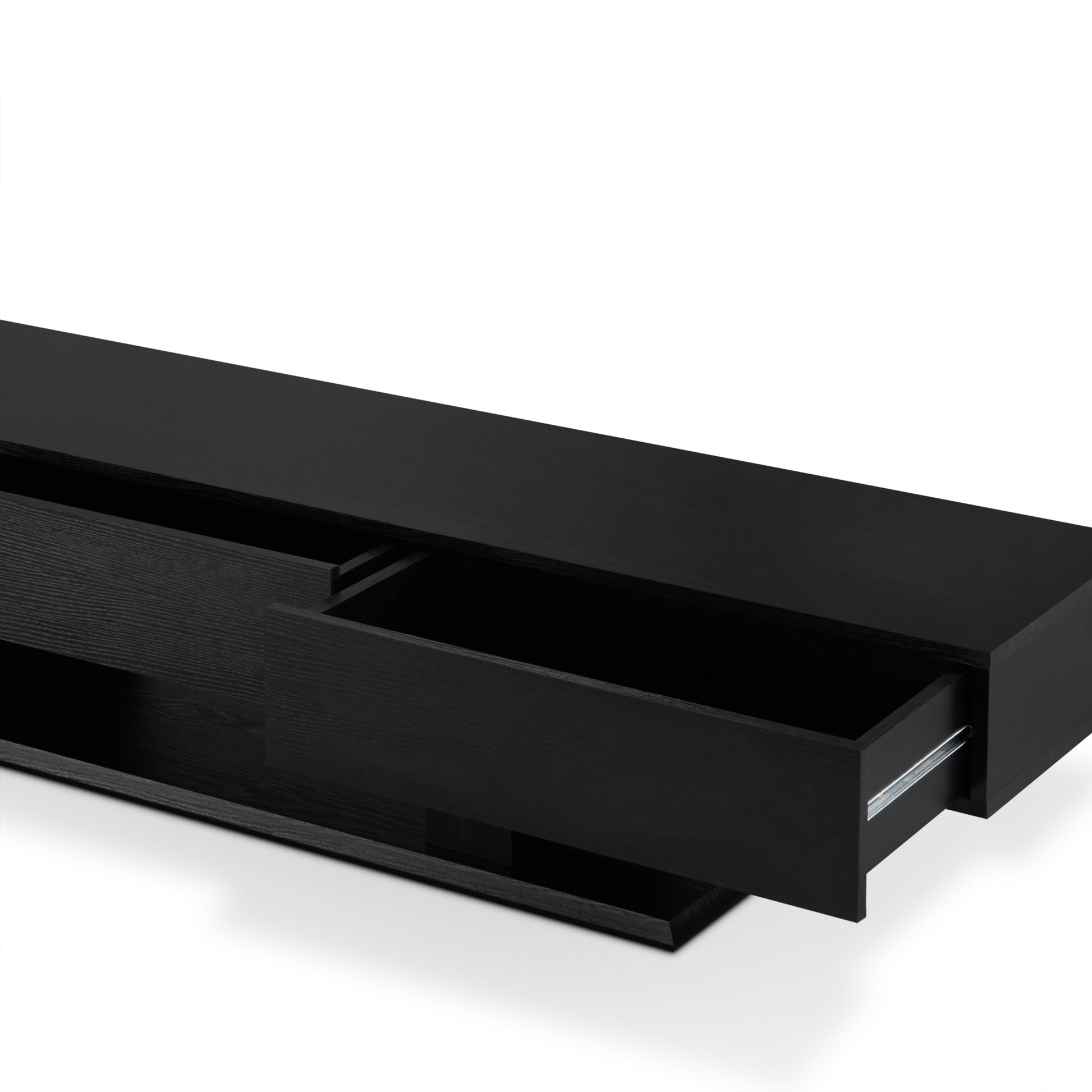 Follian Black Finish TV Stand FredCo