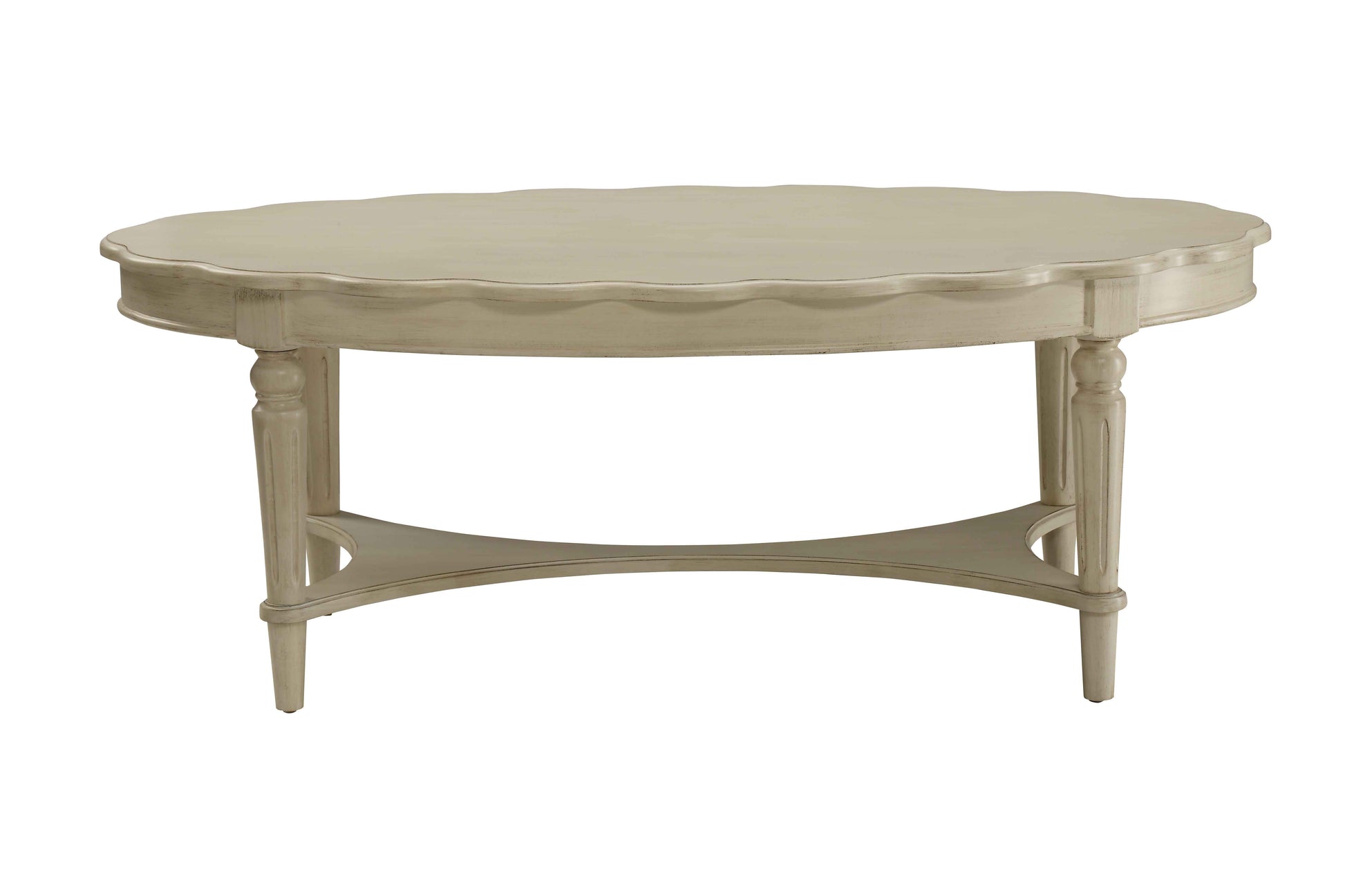 Fordon French Antique White Finish Coffee Table FredCo