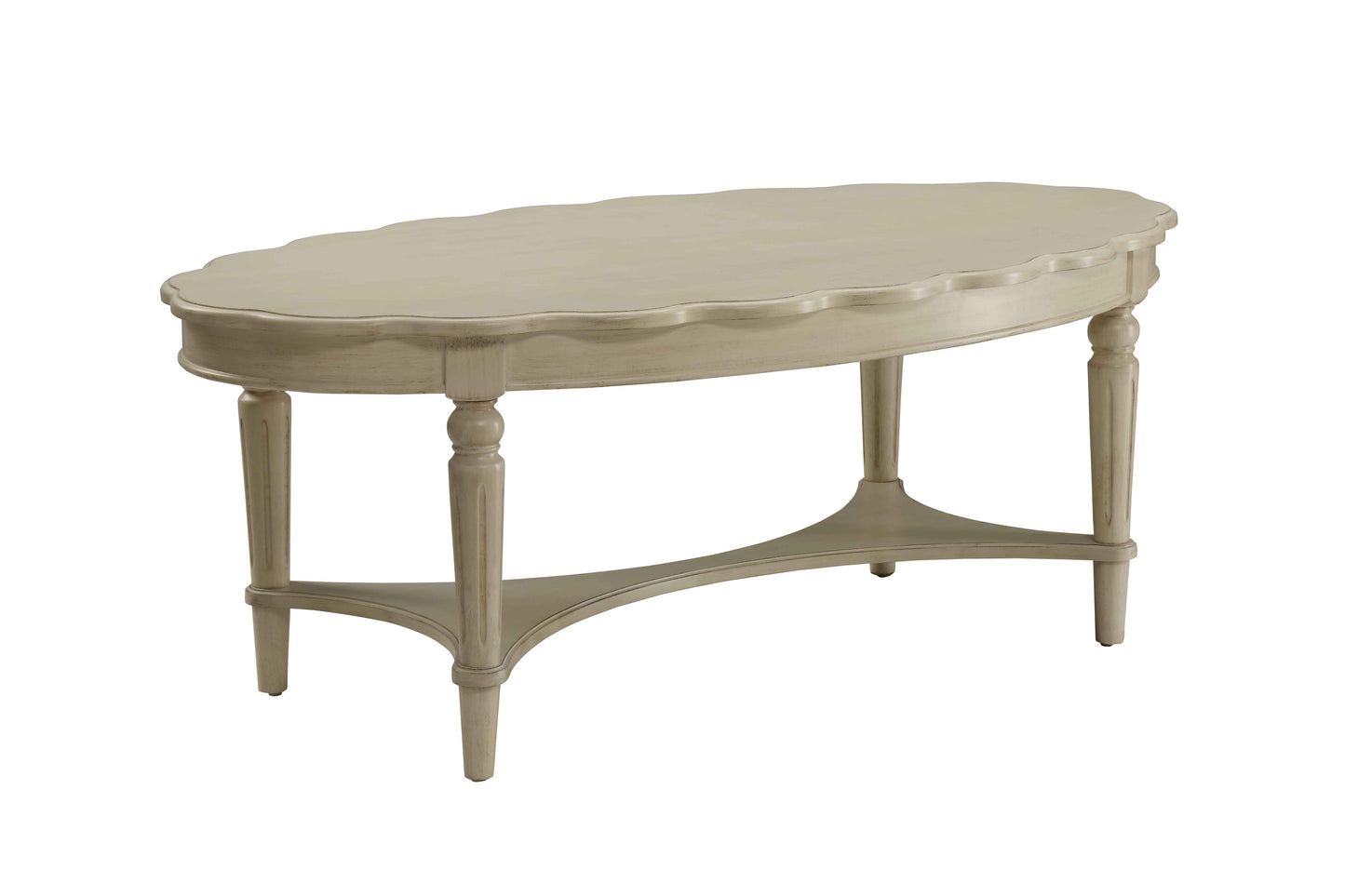 Fordon French Antique White Finish Coffee Table FredCo