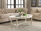 Fordon French Antique White Finish Coffee Table FredCo
