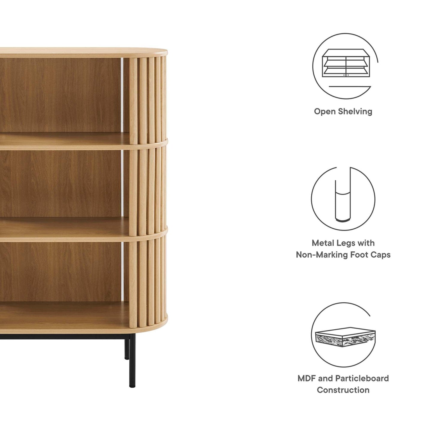 Fortitude Three Tier Display Cabinet by Modway FredCo