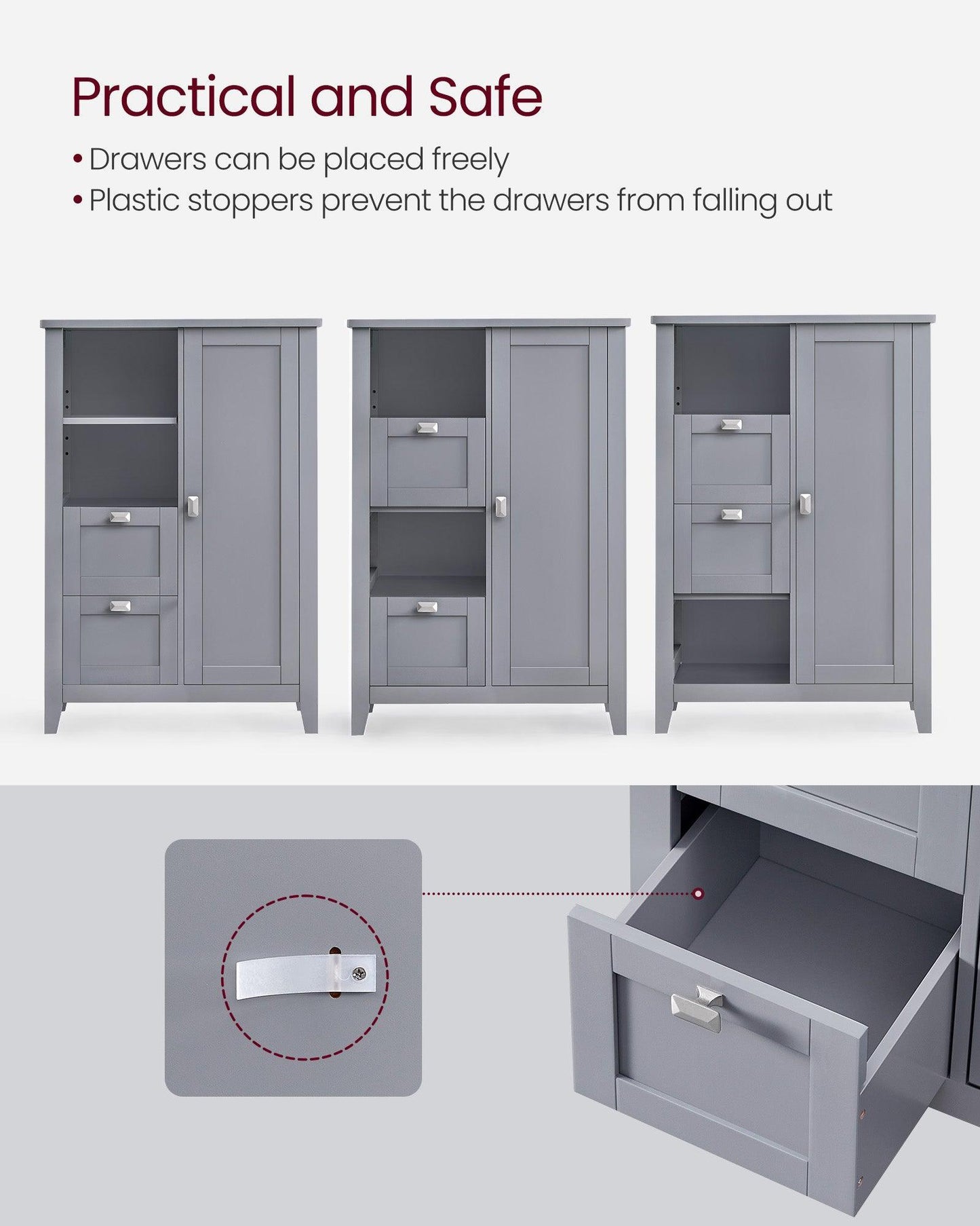 Freestanding Bathroom Floor Storage Cabinet FredCo
