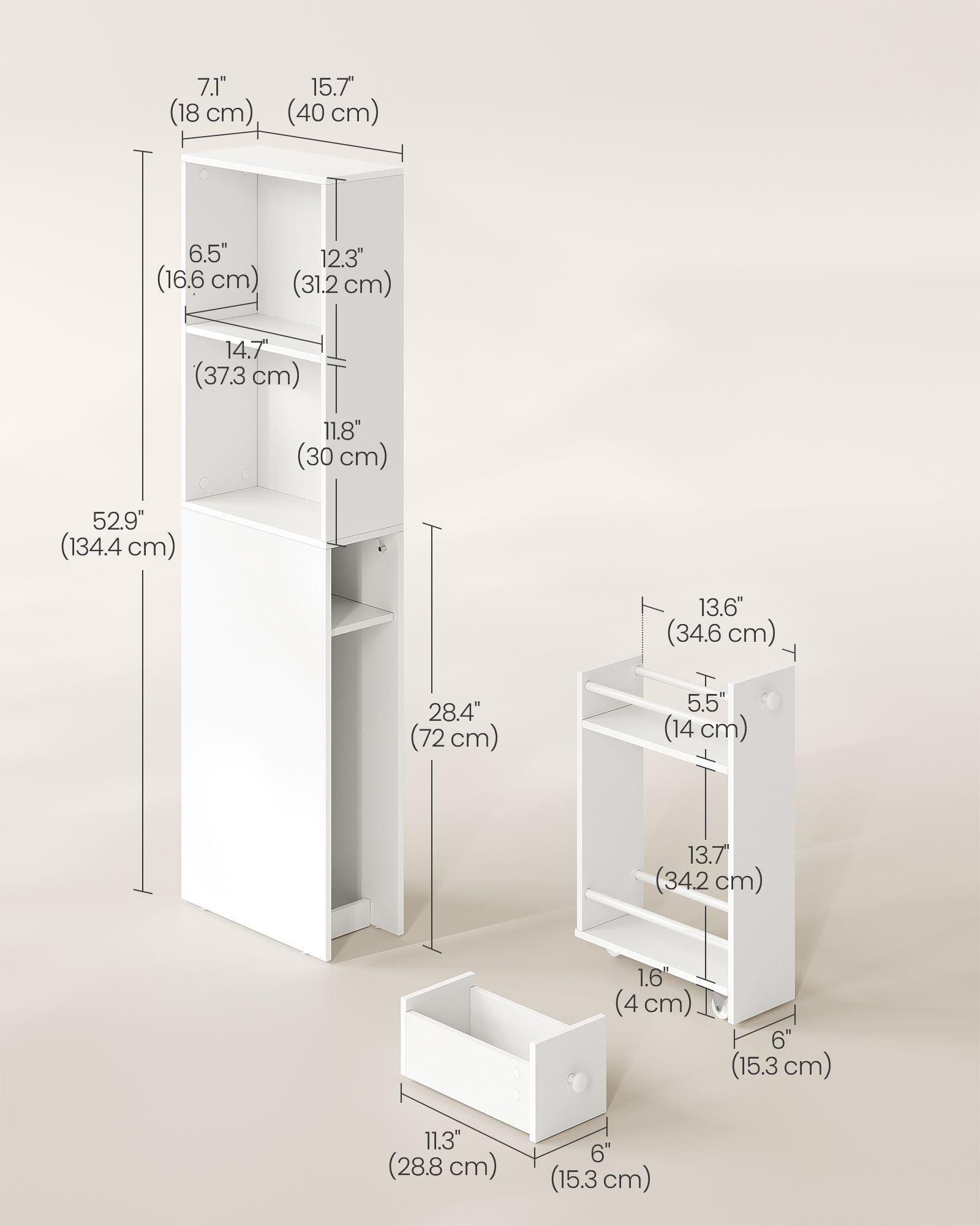 Freestanding Cabinet with Storage Drawers and Adjustable Shelf FredCo