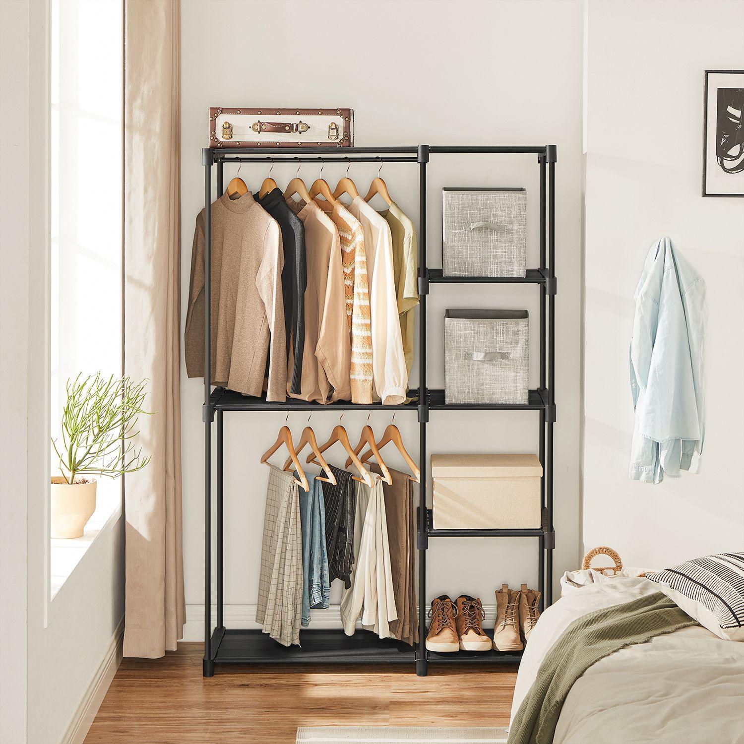 Freestanding Closet Organizer Black FredCo