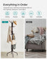 Freestanding Coat Rack with 12 Hooks and 4 Legs FredCo