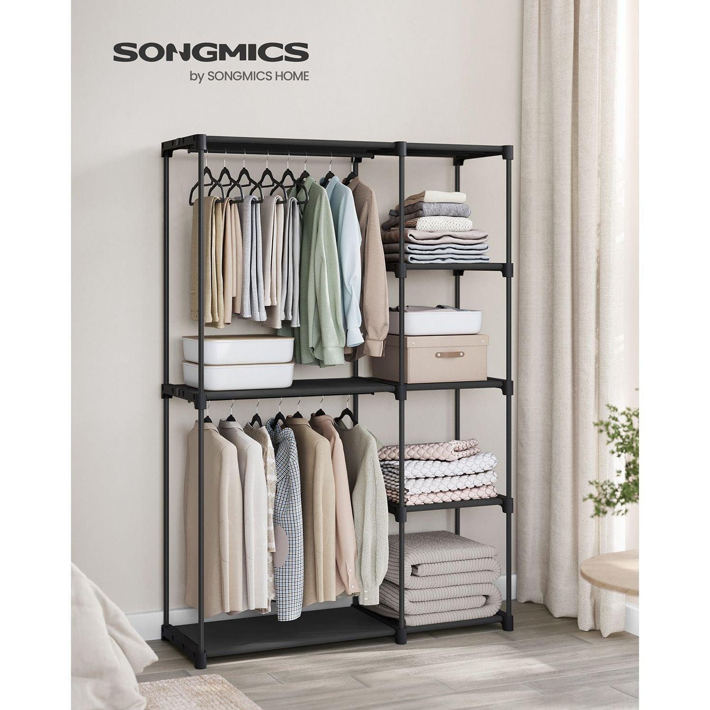 Freestanding Portable Closet Black FredCo