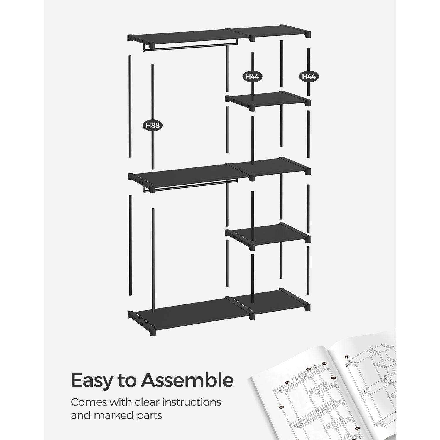 Freestanding Portable Closet Black FredCo