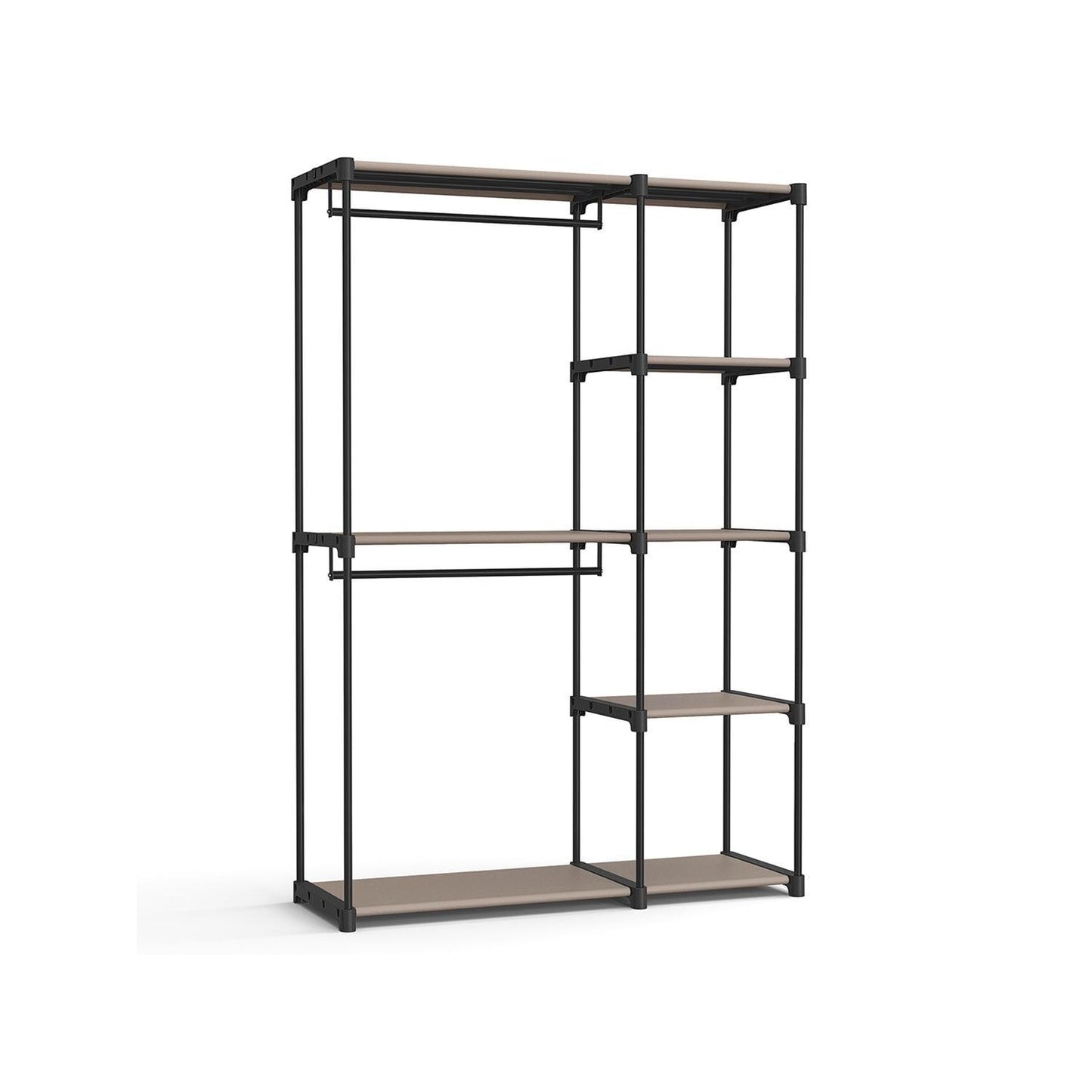 Freestanding Portable Closet Taupe FredCo