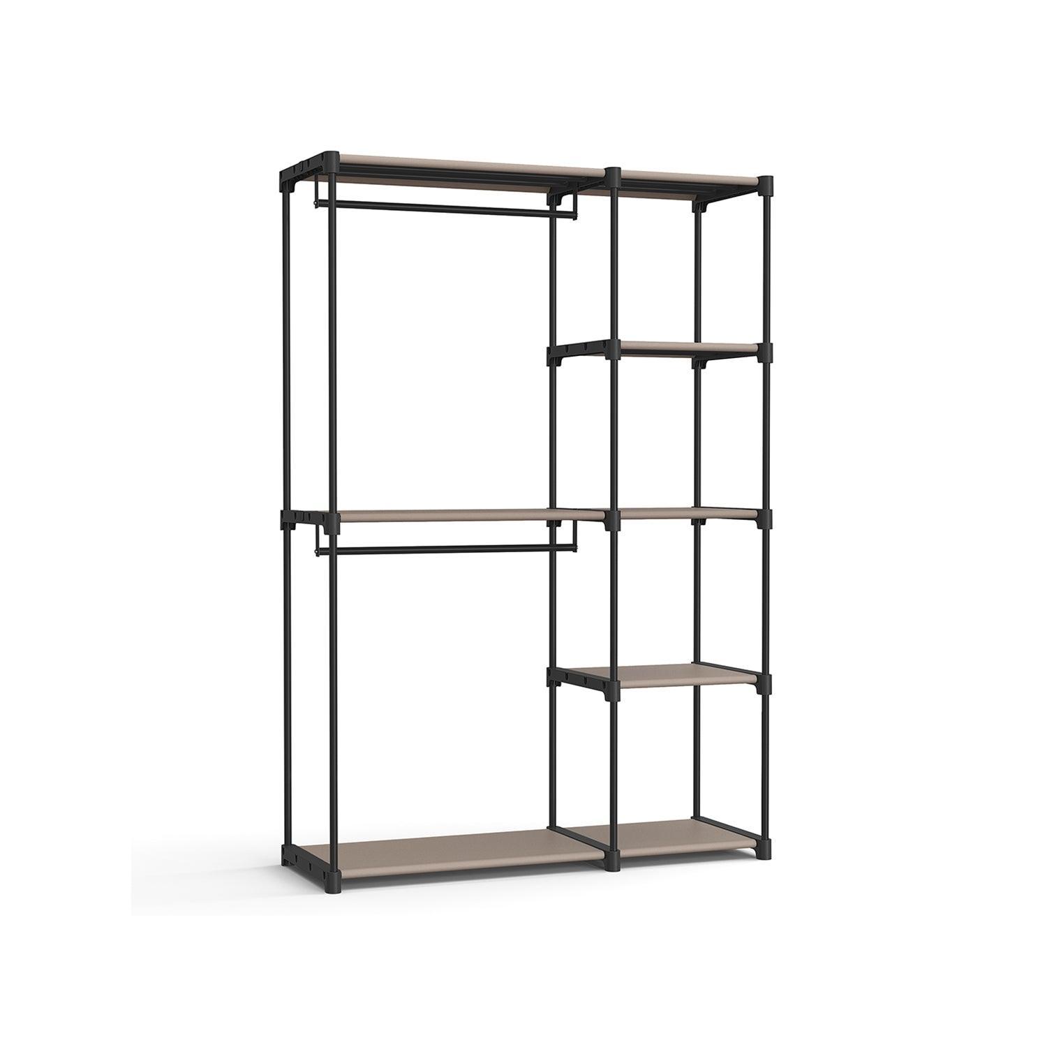 Freestanding Portable Closet Taupe FredCo