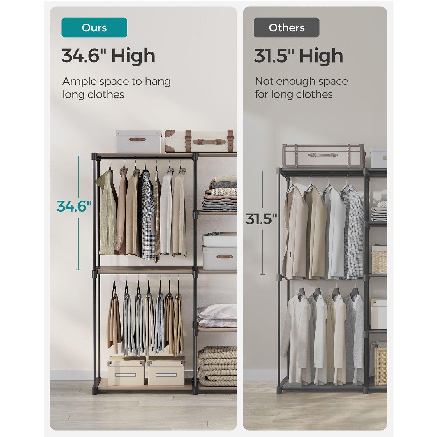 Freestanding Portable Closet Taupe FredCo