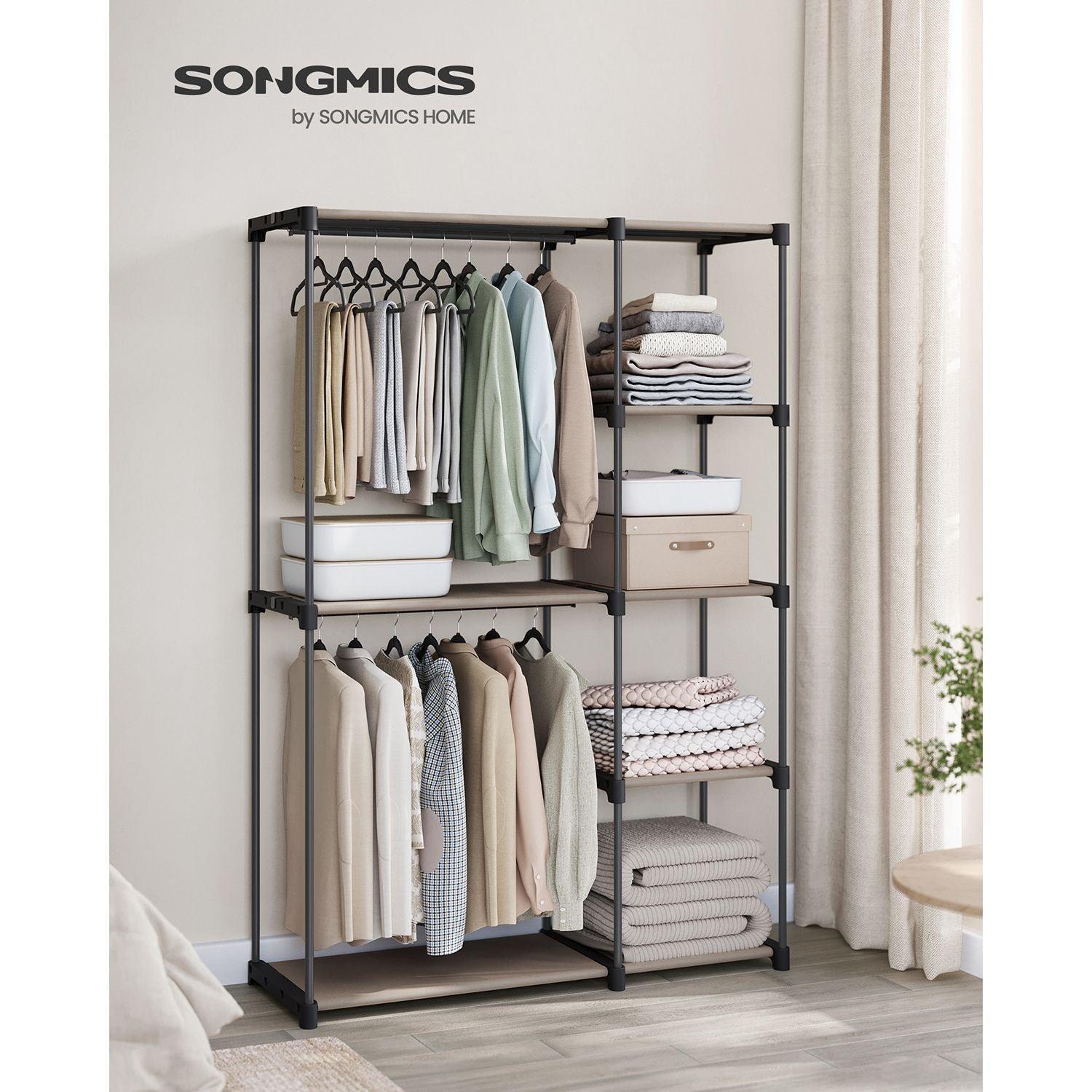 Freestanding Portable Closet Taupe FredCo