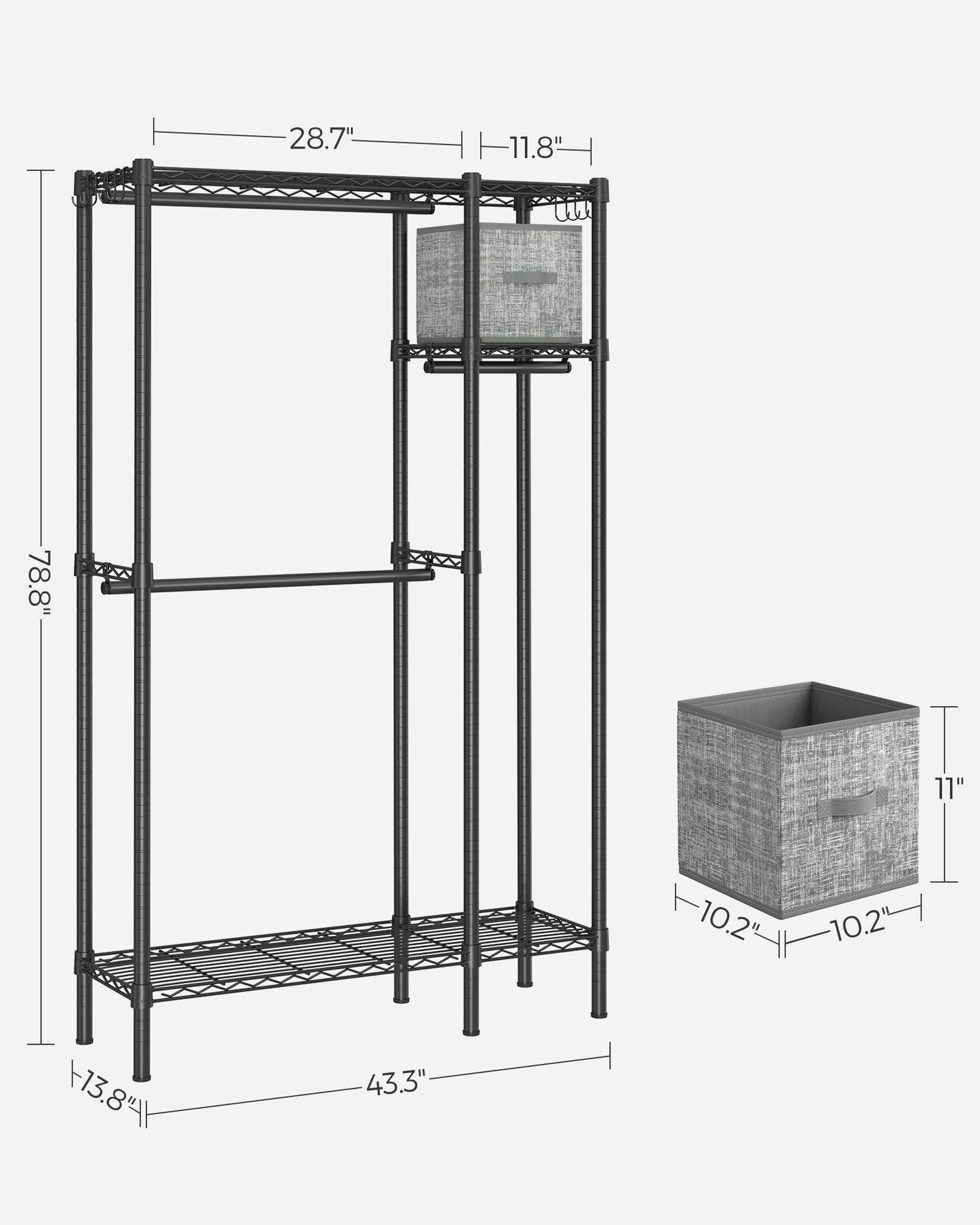 Freestanding Portable Garment Rack FredCo