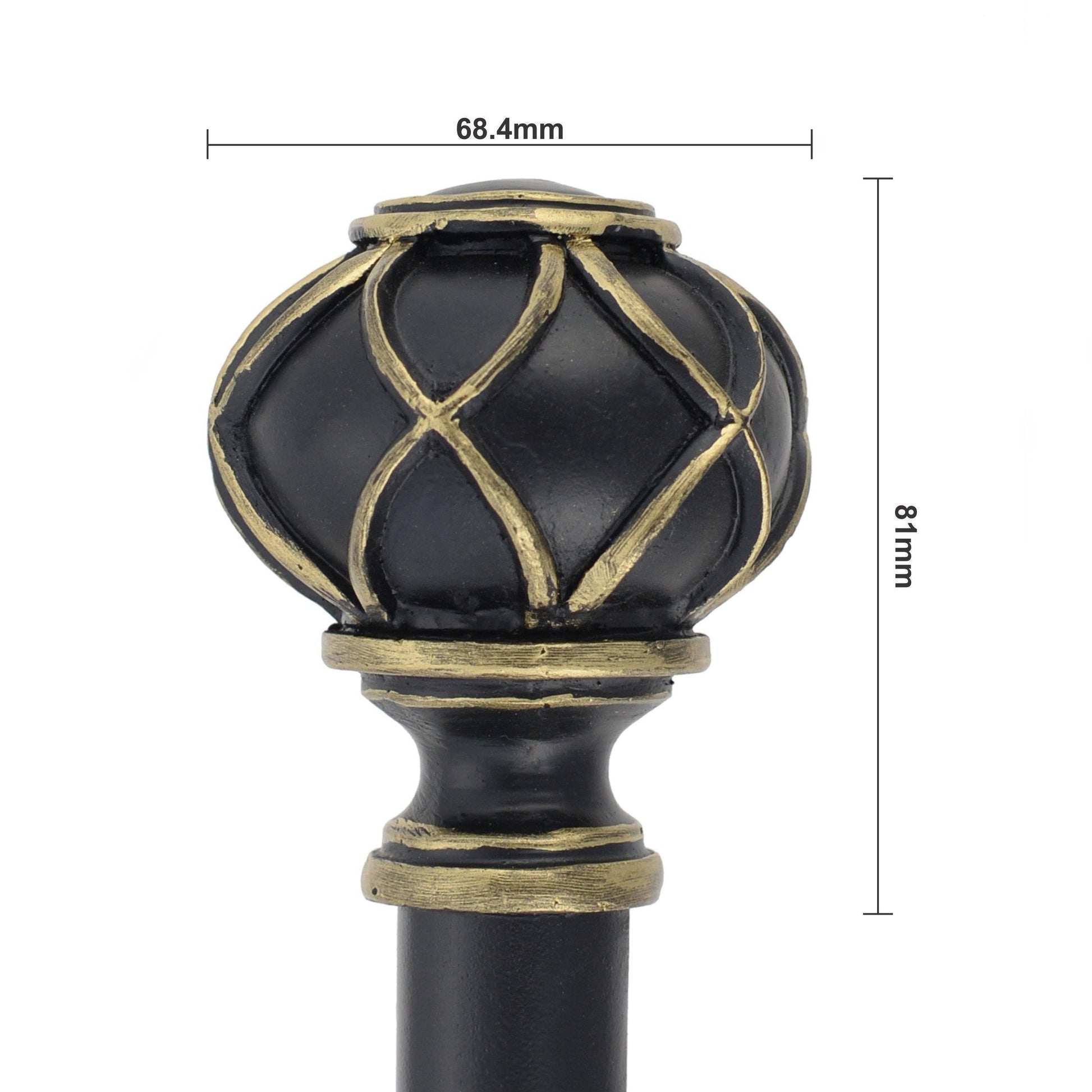 Friedrich Adjustable Expandable Iron and Resin Vintage Curtain Rod FredCo