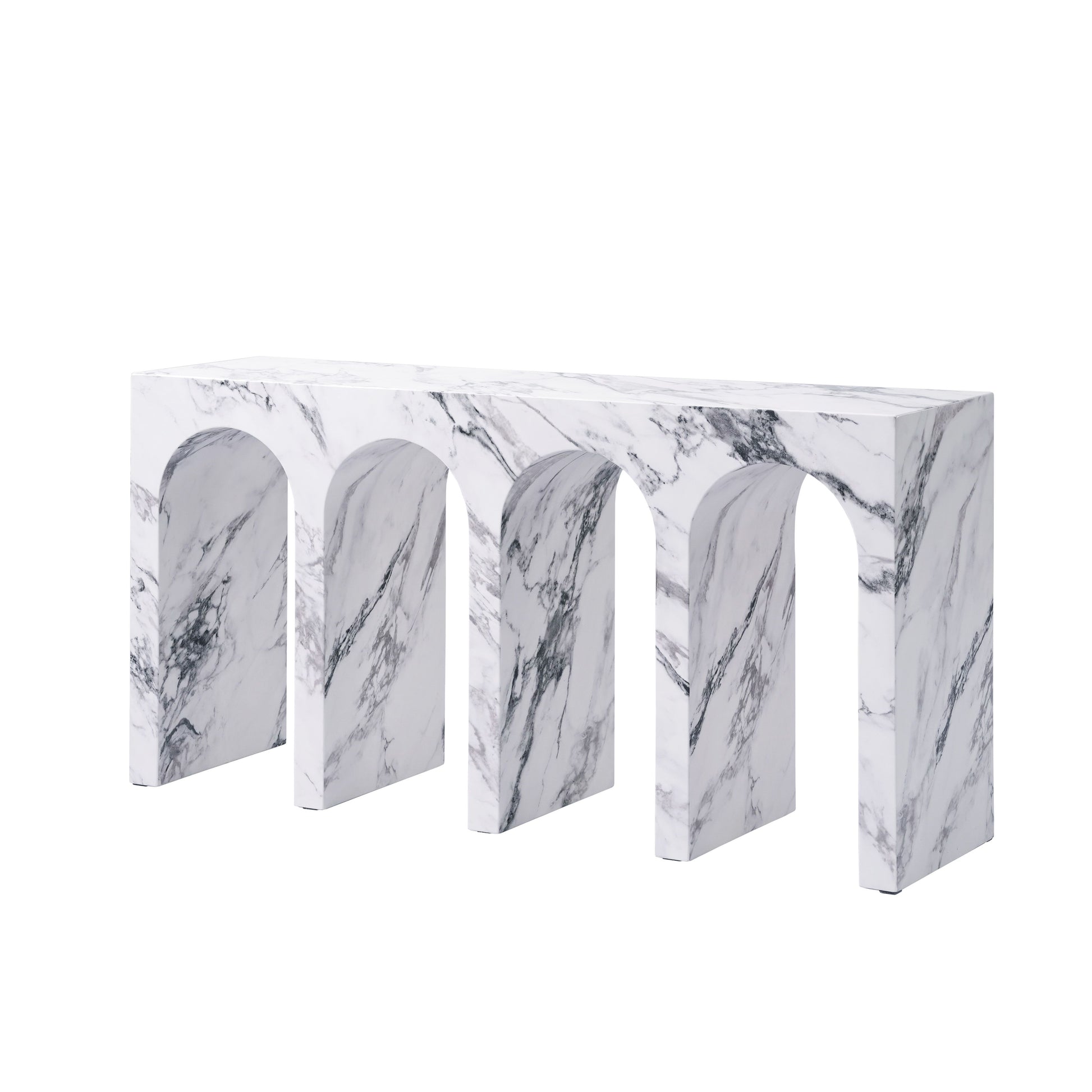 Fritzy Engineered Stone Console Table FredCo