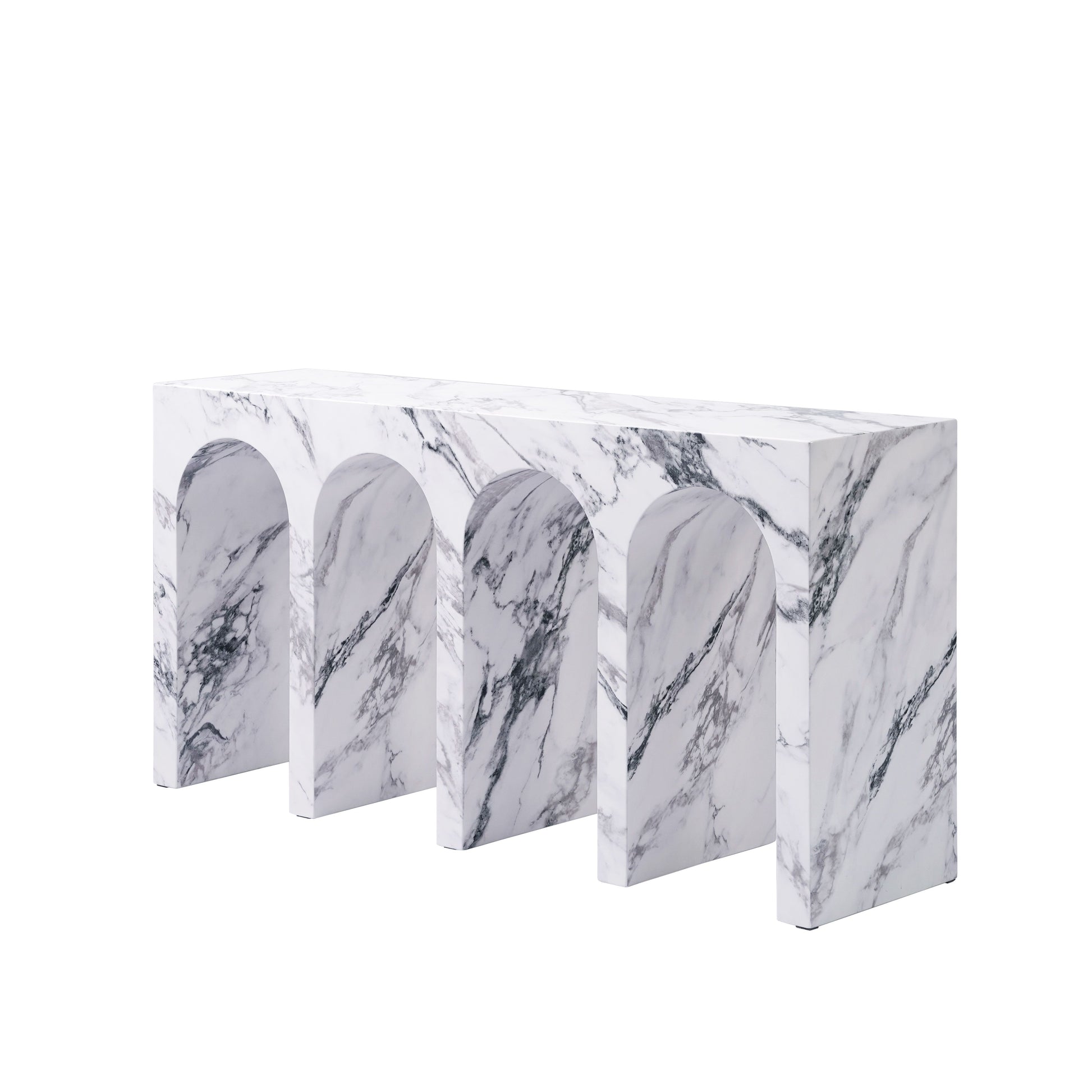 Fritzy Engineered Stone Console Table FredCo