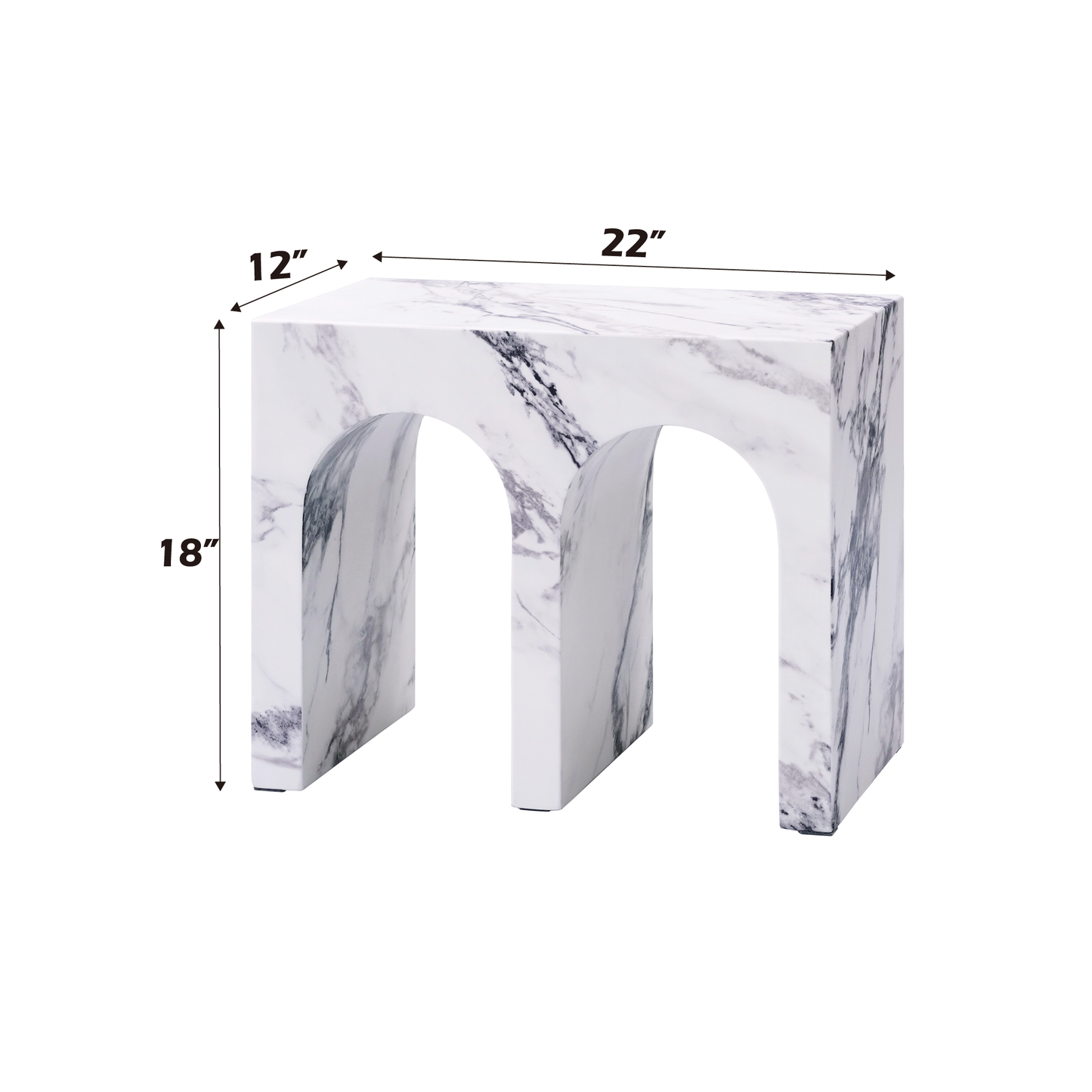Fritzy Engineered Stone End Table FredCo