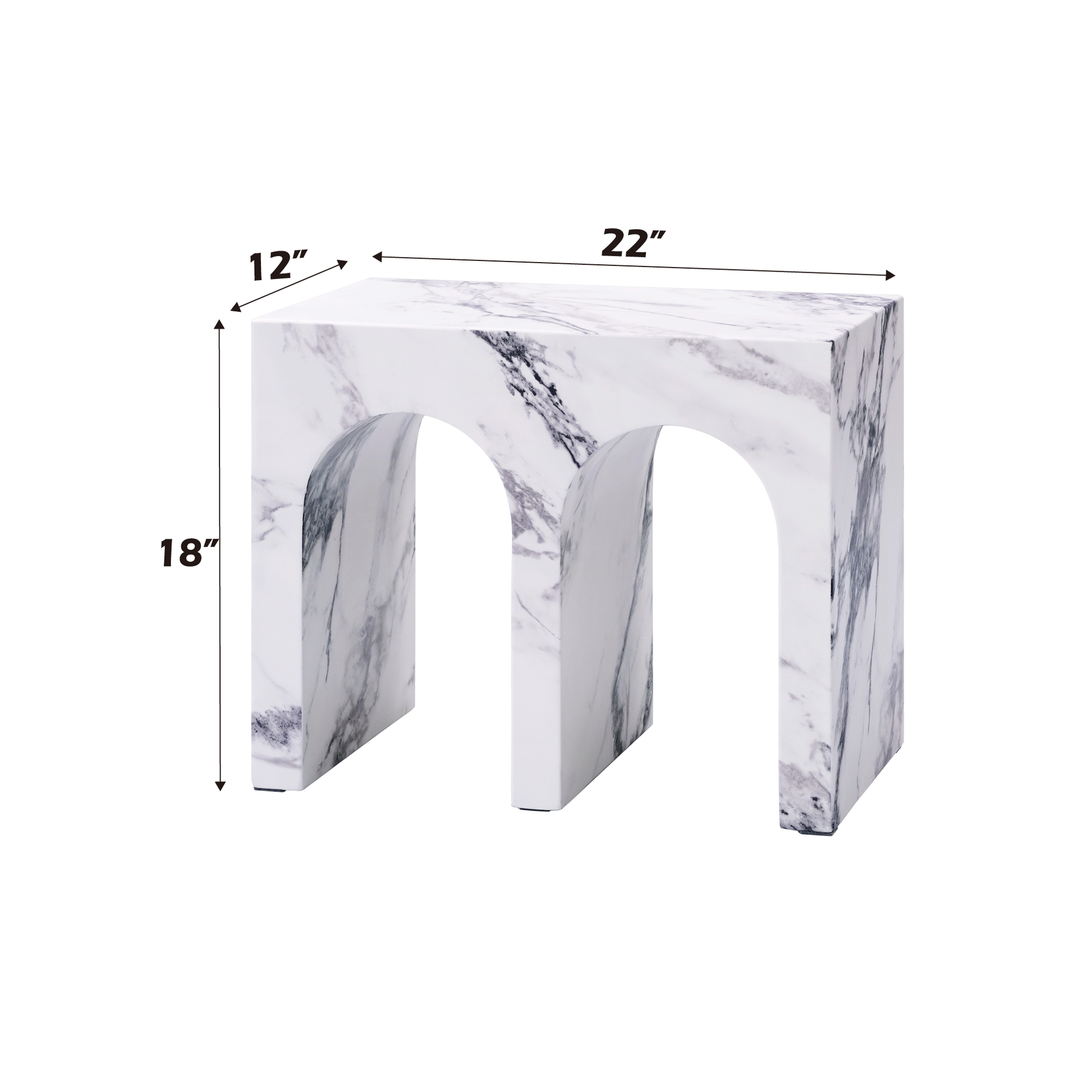 Fritzy Engineered Stone End Table FredCo
