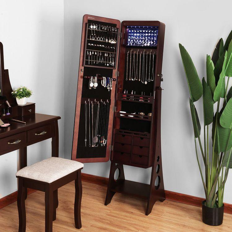 Full Mirror Jewelry Armoire FredCo