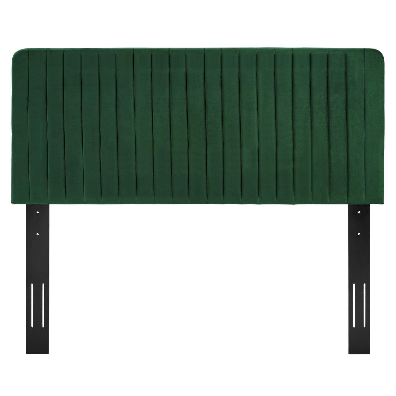 Full/Queen Modway Milenna Channel Tufted Performance Velvet Headboard FredCo