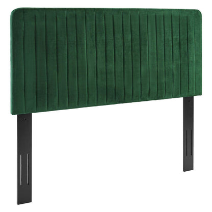 Full/Queen Modway Milenna Channel Tufted Performance Velvet Headboard FredCo