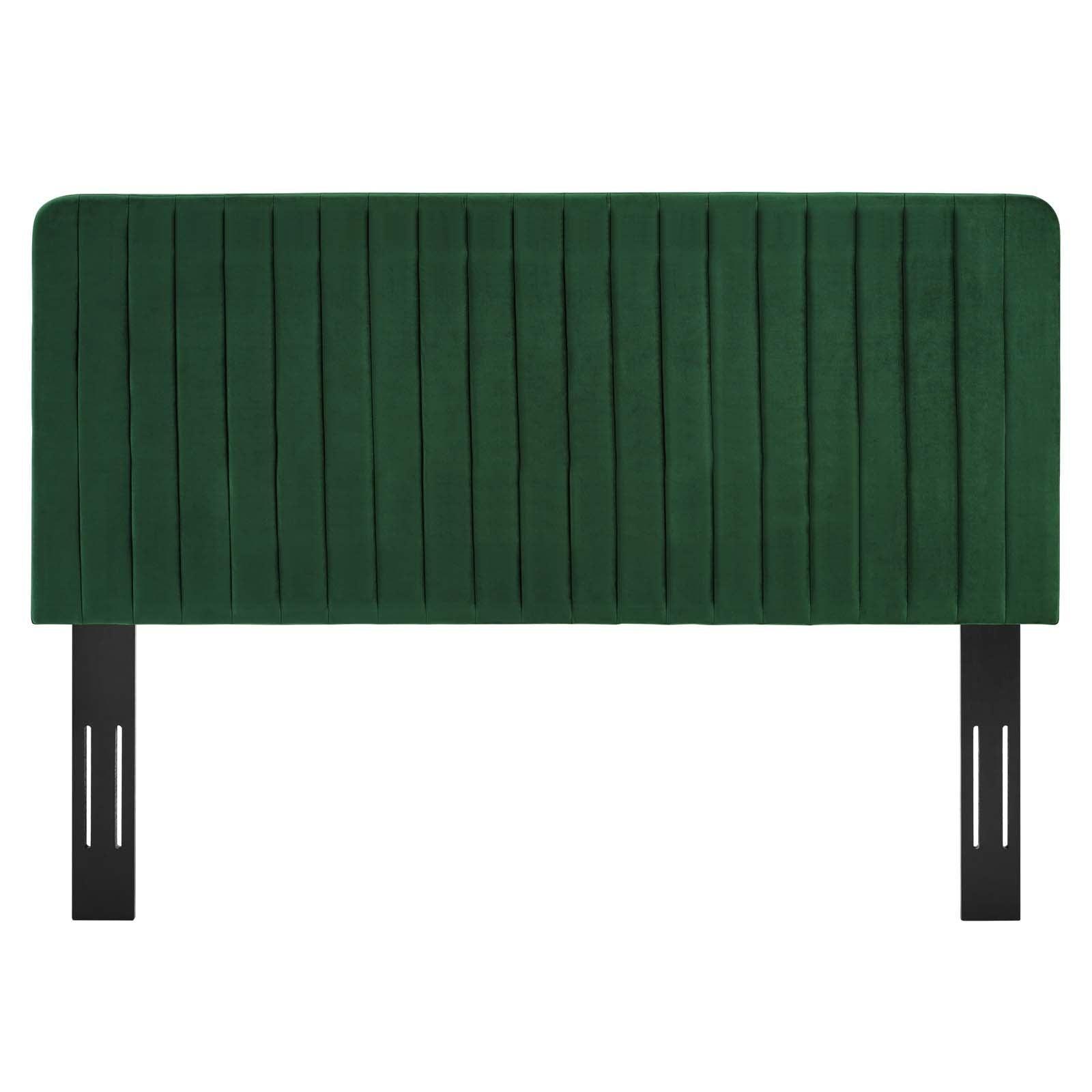 Full/Queen Modway Milenna Channel Tufted Performance Velvet Headboard FredCo