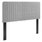 Full/Queen Modway Milenna Channel Tufted Upholstered Fabric Headboard FredCo