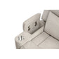 Galya Light Gray Chenille Motion Loveseat w/Console FredCo