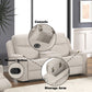 Galya Light Gray Chenille Motion Loveseat w/Console FredCo