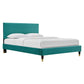 Garcelle Performance Velvet Queen Platform Bed, MOD-6290 FredCo