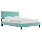 Garcelle Performance Velvet Queen Platform Bed, MOD-6290 FredCo