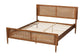 Gardwin Mid-Century Modern Ash Walnut Finished Wood King Size Platform Bed FredCo