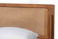 Gardwin Mid-Century Modern Ash Walnut Finished Wood Queen Size Platform Bed FredCo