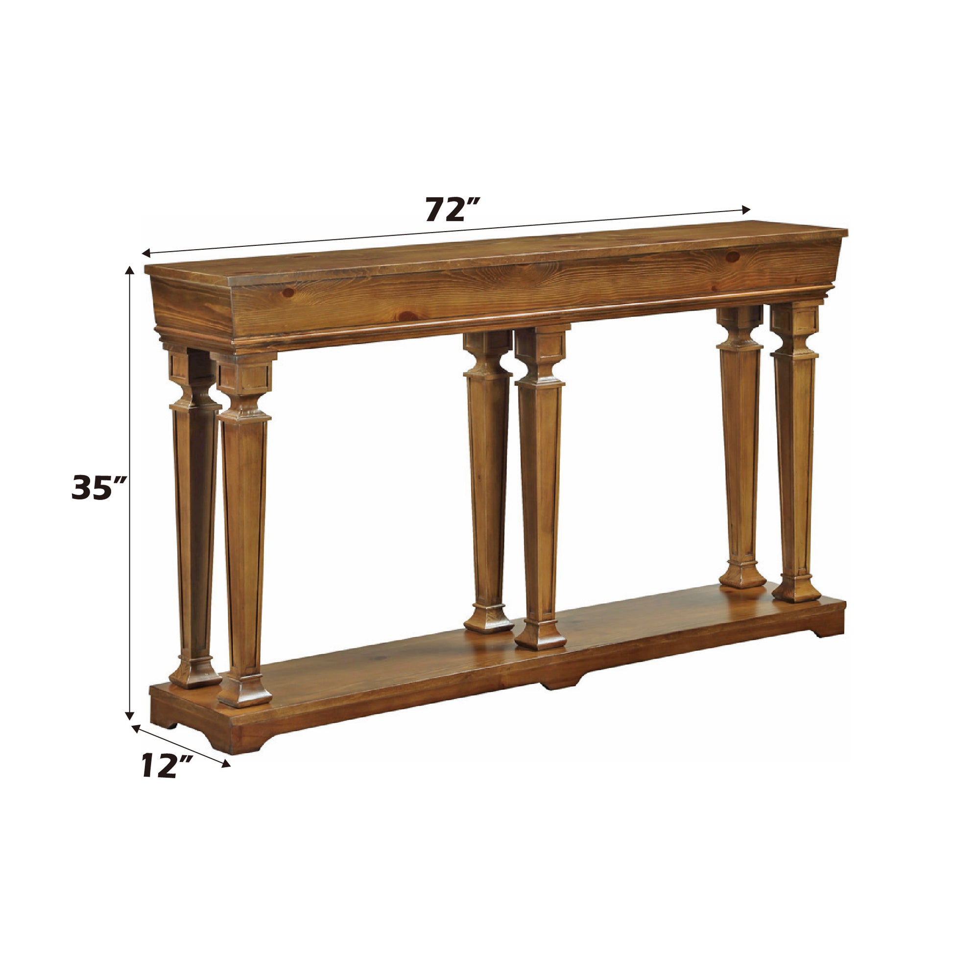 Garrison Oak Finish Console Table FredCo