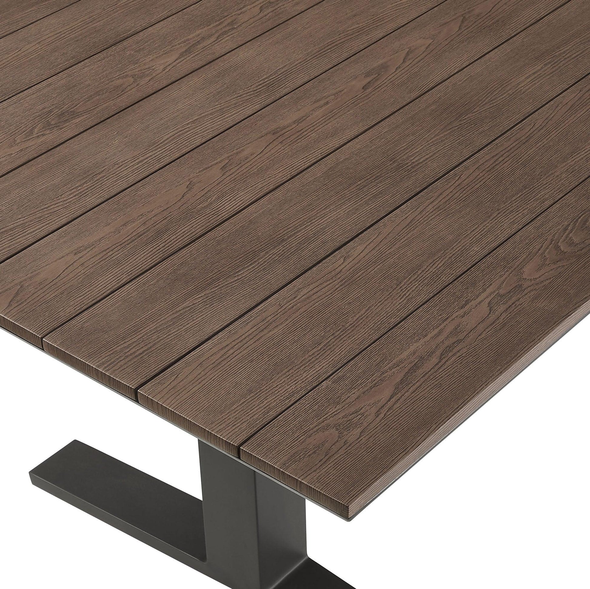 Gavelston 91" Outdoor Patio Aluminum Dining Table by Modway FredCo