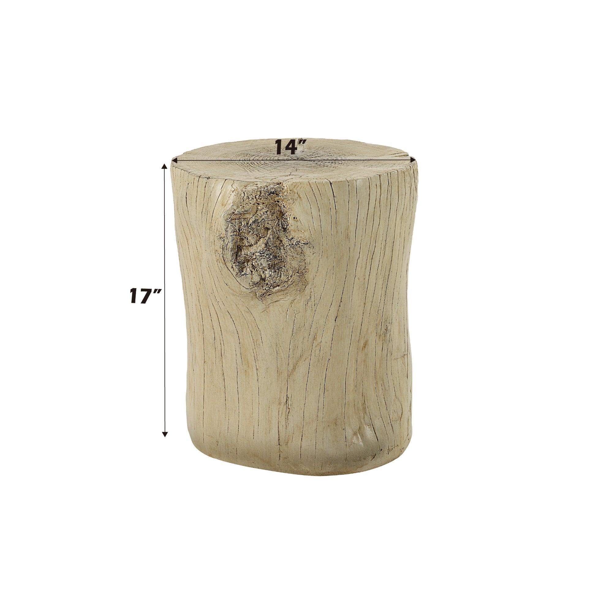 Gene Natural Brown Finish Fiber Concrete Accent Table FredCo