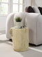 Gene Natural Brown Finish Fiber Concrete Accent Table FredCo