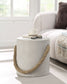 Gene Natural Gray Finish Fiber Concrete Accent Table FredCo