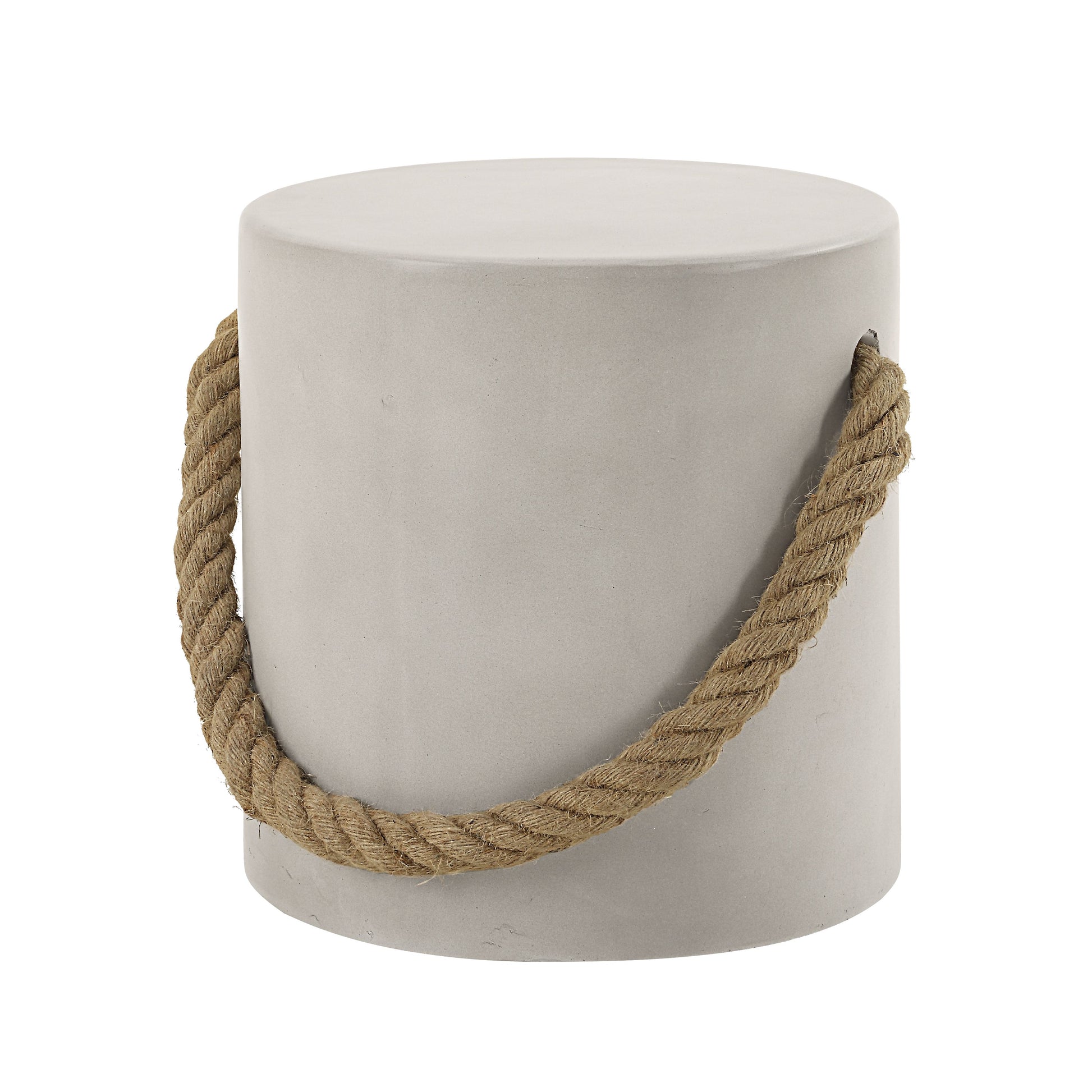Gene Natural Gray Finish Fiber Concrete Accent Table FredCo