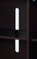 Geranio Metallic Silver & Walnut Finish Console Cabinet FredCo