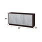 Geranio Metallic Silver & Walnut Finish Console Cabinet FredCo