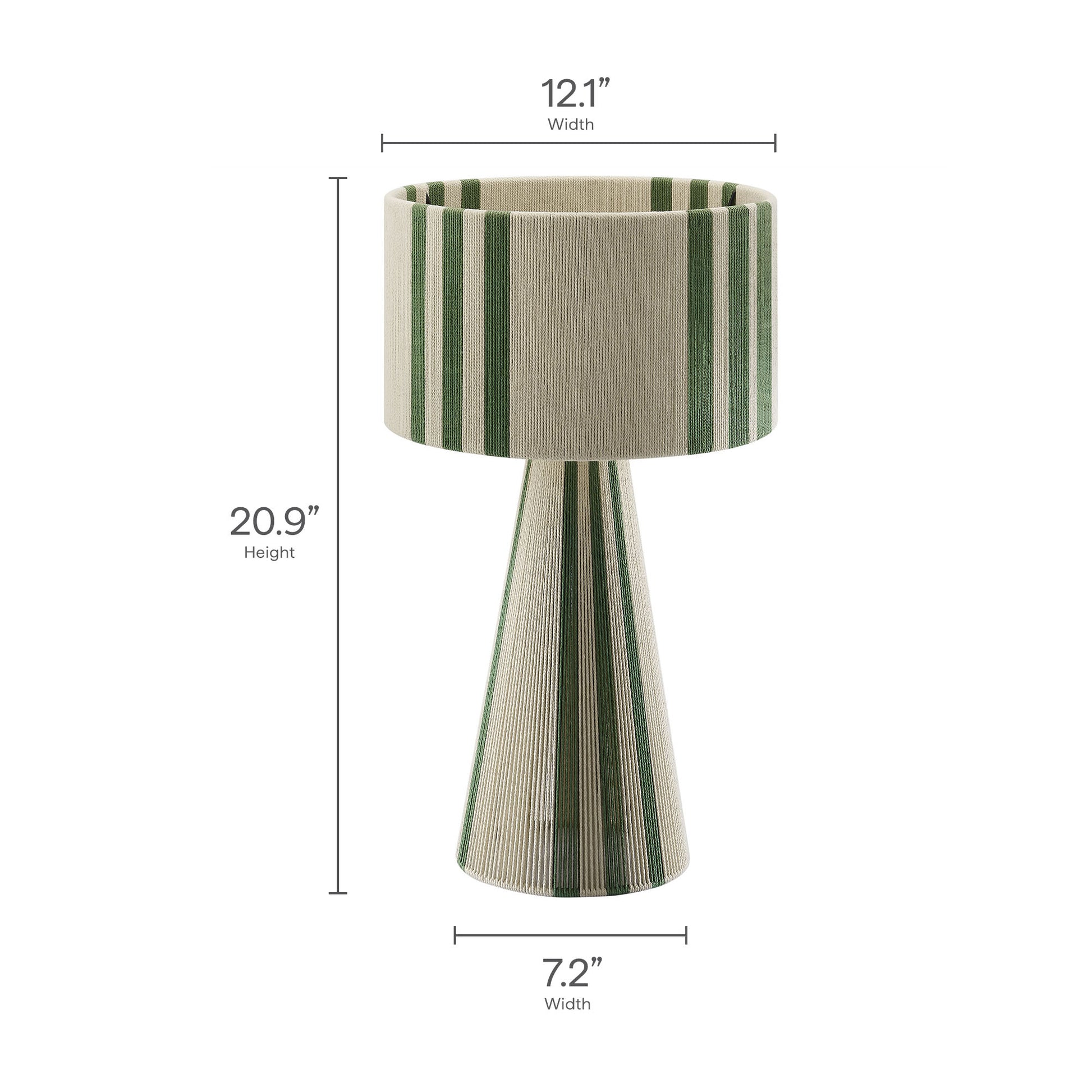 Gia Handwoven Cotton Thread Striped or Plain Table Lamp by Modway EEI-7262 FredCo