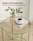 Glass End Table with Metal Frame Laurel Green FredCo