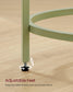 Glass End Table with Metal Frame Laurel Green FredCo