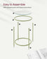 Glass End Table with Metal Frame Laurel Green FredCo