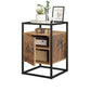 Glass Nightstand with Cabinet FredCo