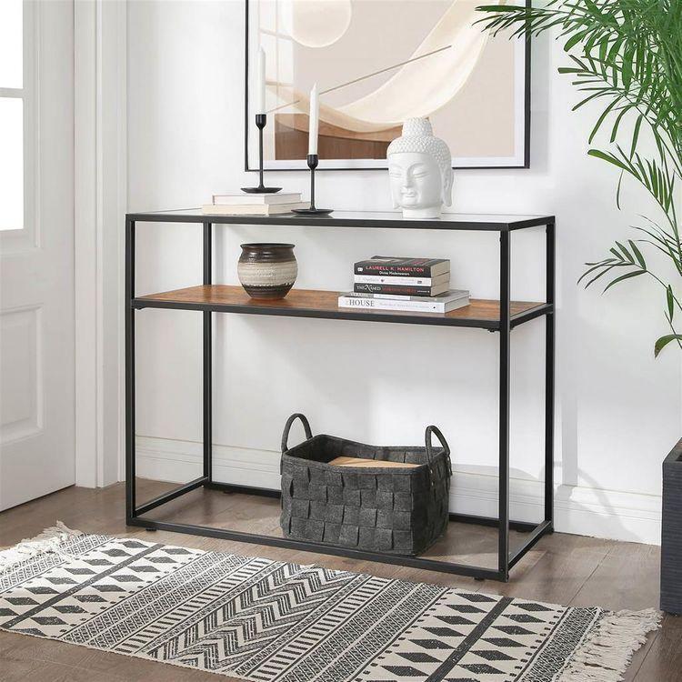 Glass Tabletop Console Table FredCo