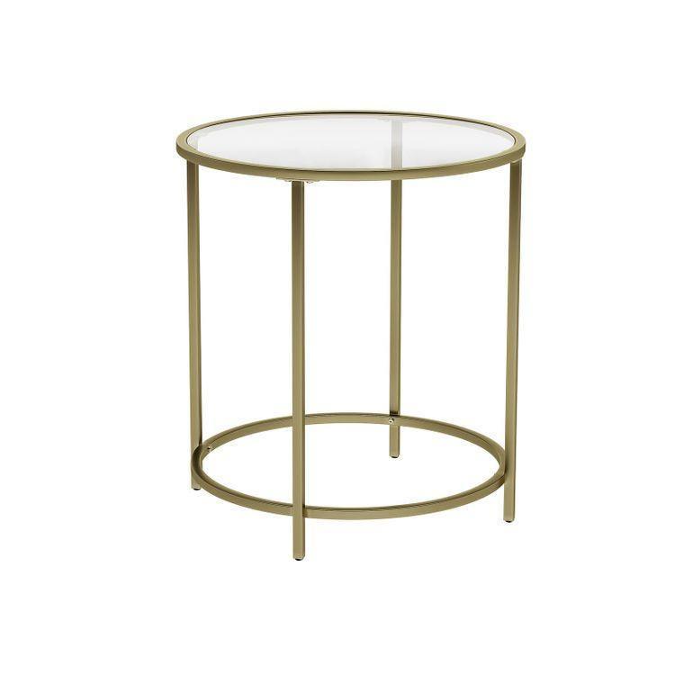 Golden Metal Side Table FredCo