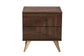 Graceland Mid-Century Modern Transitional Walnut Brown Finished Wood 2-Drawer Nightstand FredCo