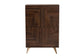 Graceland Mid-Century Modern Transitional Walnut Brown Finished Wood Shoe Cabinet FredCo